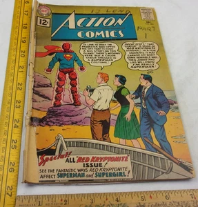 Cómic Action Comics #283 Superman Red Kryptonite Supergirl fr/G 1961 - Imagen 1 de 7