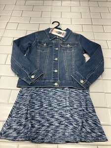 Levi Girl's 2-Piece Denim Jacket & A-Line Style Short Sleeve Dress Set S 6/6X - Picture 1 of 10