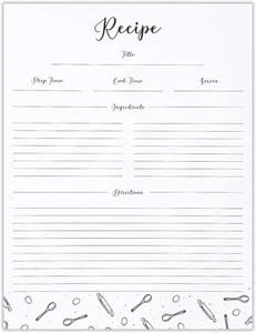 OUTSHINE Carta da Ricettazione Premium per Raccoglitori 8,5" x 11", Casale Bianco  - Foto 1 di 9