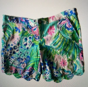 Pantalones Cortos Darcy Lily Pulitzer Mujer Talla 4 Gatito Alrededor Tejido Vieiras Multicolor - Imagen 1 de 9