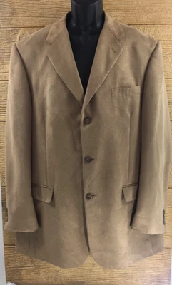 Bill Blass Studio Blazer Mens 44L Brown Long Sports Coat Jacket - Image 1 of 4