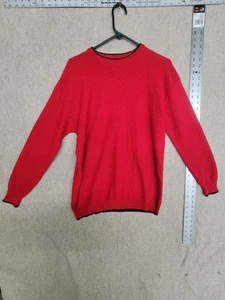Damenpullover M Liz Claiborne rot Strick Rundhals minimalistisch klassische Passform - Bild 1 von 4