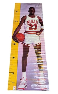 Vintage 1987 Michael Jordan Measure Up Life Sized Poster Growth Chart 7ft - Image 1 of 4