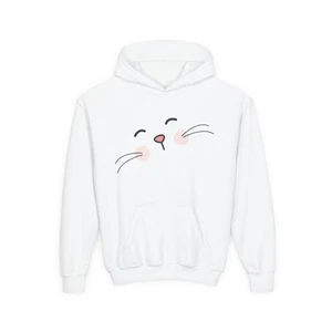 Cute Cat Face Youth Hoodie - Picture 1 of 33