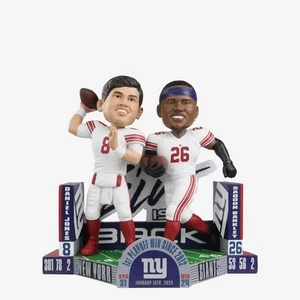 Daniel Jones & Saquon Barkley New York Giants First Playoffs Win Dual Bobblehead - Picture 1 of 1