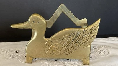 Vintage Brass Duck Mallard Letter/Napkin Holder Elegant - Image 1 of 3