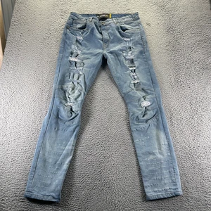 Raw X Jeans Herren 36x31 Blau Baumwolle Denim Skinny Distressed Faded Stretch Workwear - Bild 1 von 10