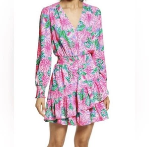 Lilly Pulitzer Cristiana Stretchkleid Navy Always Be Blooming Größe 10 - Bild 1 von 4