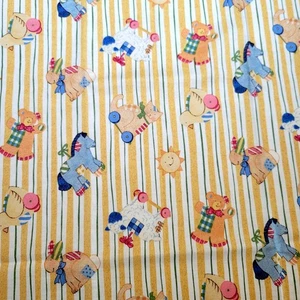 Toy Chest Animal Toss Fabric 2 yd x44" Bears Horse Quilt Sewing DIY Susan Winget - Picture 1 of 17