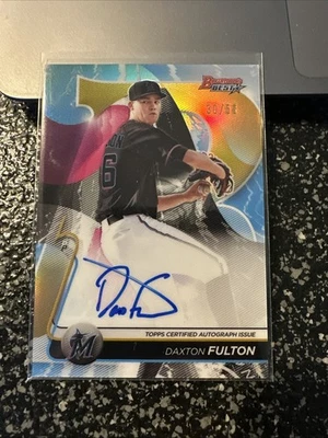 2020 Bowmans Best Daxton Fulton Gold Auto /50 Marlins  - Image 1 of 2