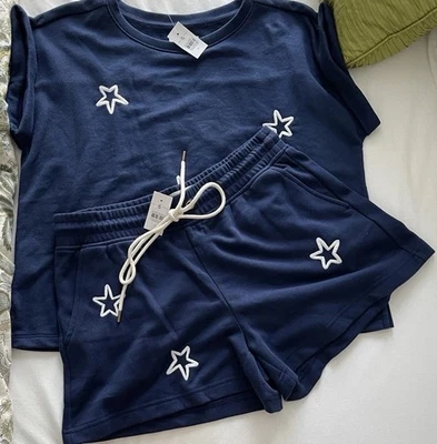 Conjunto Loft Lou & Gris Mujer Azul con Estrellas Mediano Nuevo con Etiquetas Foto 1 de 4