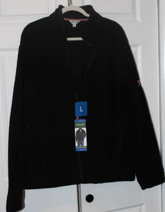 ORVIS MEN'S BLACK FLEECE FULL ZIP WARM JACKET SIZE LARGE NEW W/TAGS - Picture 1 of 5