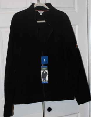 ORVIS MEN'S BLACK FLEECE FULL ZIP WARM JACKET SIZE LARGE NEW W/TAGS - Image 1 of 4
