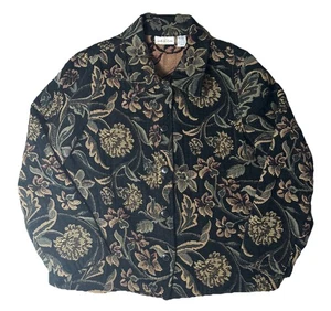 Sarah B Studio womens Large floral print tapestry Button Up jacket - Picture 1 of 5