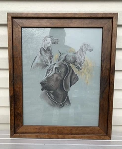 Weimaraner Painting, Lovingly Painted on Canvas. Beautiful detail in oil paint. - Picture 1 of 9