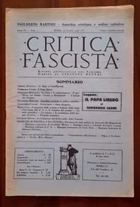 D23> Critica Fascista Quindicinale Diretto da Giuseppe Bottai n.2 anno 1928 - Imagen 1 de 1