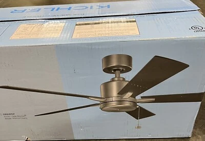 Kichler 330242NI Bowen 52 pol. Ventilador de teto interno de níquel escovado com corrente de tração - Imagem 1 de 4