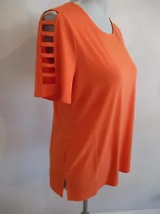 CAMICIA MICHAEL KORS SMALL ARANCIONE (ZINNIA) NUOVA CON ETICHETTE CON MANICHE CORTE RITAGLIATE - Foto 1 di 8