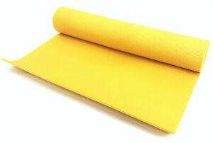 YogaDirect 1/4" Extra Thick Yoga Mat 24"x 72 "For Exercise - Yellow #NO5053