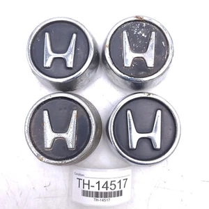 Honda CIVIC CRX & CRV 1984-1987 Wheel Center Caps Silver & Black OEM - Set of 4 - Picture 1 of 8