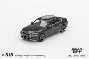 Mini GT BMW i7 xDrive60 Dravit Grey MGT00818 Diecast 1/64 Nuevo en caja - Imagen 1 de 4