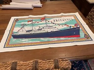 The Royal Yacht Britannia 100 % Baumwolle Geschirrtuch 31,5" x 18,5" - Neu ohne Etikett - Bild 1 von 5
