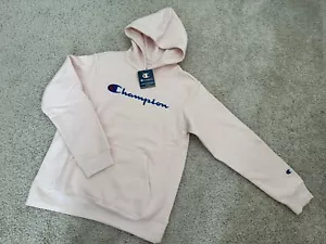 NWT Champion Youth/Big Girls Hoodie Size L Pink Fleece Pullover Classic Logo - Picture 1 of 6