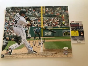 Foto Firmada de Miguel Cabrera 11x14 JSA Certificado de Autenticidad Tigres Marlins MVP Triple Corona 500 A - Imagen 1 de 5
