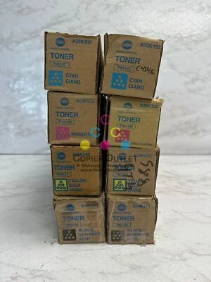2 juegos de cartuchos de tóner cosméticos genuinos Konica BizHub C454e C554e TN512 CMYK Foto 1 de 4