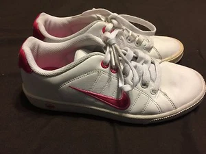 Zapatillas informales para mujer Nike Court Tradition 315161-160 talla 6 blancas rosadas - Imagen 1 de 7