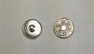 C&C Metal Products 5071 JAPAN FLOWER Metal Buttons Size 30 Ligne 3/4 in, Nickel - Picture 1 of 6