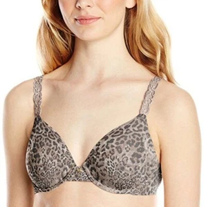 Natori Pure Luxe Custom Coverage Contour BH Exotic Gray Animal 32 DD - Neu ohne Etikett - Bild 1 von 2