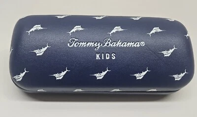 Estuche para gafas Tommy Bahama niños azul con bisagra de pez vela forro suave Foto 1 de 4