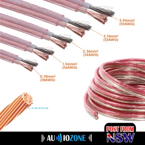 Audio Stereo Copper Speaker Wire Cable 2 Conductor 18AWG 16AWG 14AWG 12AWG 10AWG - Picture 1 of 5