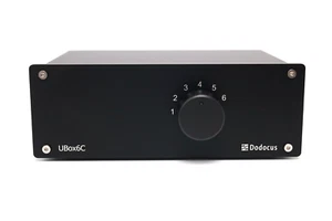 Dodocus UBox6C 6fach-NF-Eingangswahlschalter  - NEU - schwarze Ausführung. - Bild 1 von 6