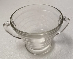 Hazel-Atlas Moderntone Crystal Sugar Bowl - Picture 1 of 4