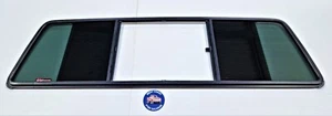 FORD F100 REAR SLIDING GLASS WINDOW TINTED WITH BLACK ALLOY FRAME NEW 74-96 - Picture 1 of 10
