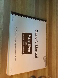 Wurlitzer Digital Music System Owner's Manual D-170  Console D-72 Spinet Organs