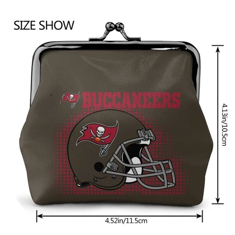 Tampa Bay Buccaneers Leather Coin Purse Change Purse Helmet Style Ladies Wallet Cover