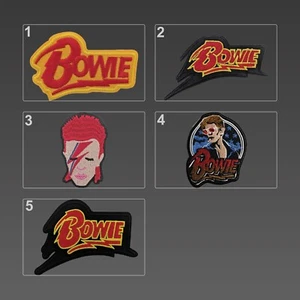 David Bowie Patches, Embroidered Iron On Band Patches, Bowie Logo Patch - Picture 1 of 11