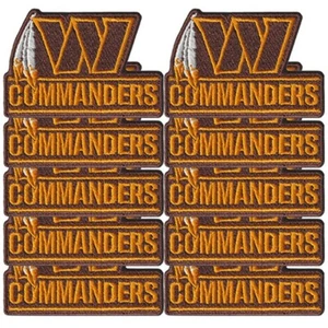 10 piezas Logotipo Washington Commanders Tamaño 2.8"x1.8" Hierro para coser en parche artesanía hágalo usted mismo - Imagen 1 de 12