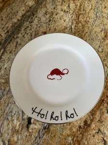 St. Nicholas Square TIS THE SEASON 8.25" Salad Plate Santa Claus Hat Ho Ho Ho - Picture 1 of 7