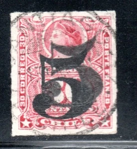 CHILE, 30 CTS. CIFRA GRANDE, PMK. SANTIAGO, SOBRECARGA DOBLE (PREM21) - Picture 1 of 1
