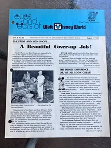 1973 Vintage Rare Disney original Document Eyes and Ears Publication. VOL.3 #33 - Picture 1 of 3