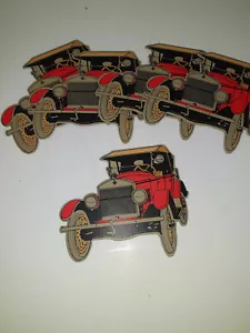 JUEGO DE 5 COCHES ANTIGUOS DE CARTÓN DISTINTIVO 35TM 509-1 PAQUETE DE PRENSA DE CARTÓN DE COLECCIÓN - Imagen 1 de 5