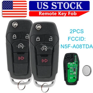 2 For 2016 2017 2018 2019 2020 Ford F150 F250 Flip Remote Key Fob 4B N5F-A08TDA - Foto 1 di 7
