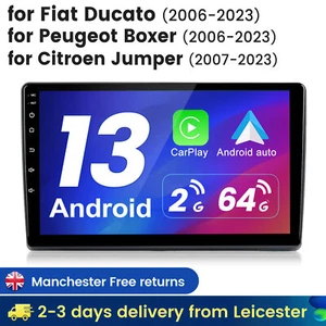 For Fiat Ducato/Peugeot Boxer/Citroen Jumper Car Radio 2+64GB Android 13 Carplay - Picture 1 of 15