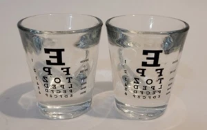 Eye Exam Test Shot Glass Barware Libbey Glasses - Picture 1 of 4