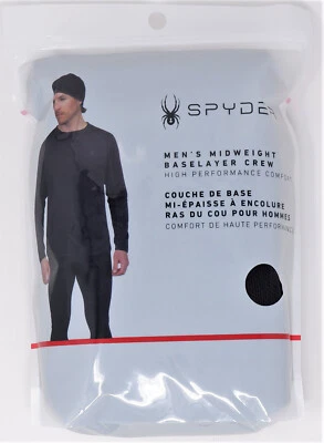 SPYDER 229532 BASELAYER CREW TOP 001-PRETO MASCULINO MÉDIO - NOVO! - Imagem 1 de 2