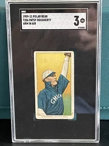 1909-11 T206 Patsy Dougherty Arm In Air Polar Bear SGC VG 3 - Picture 1 of 2